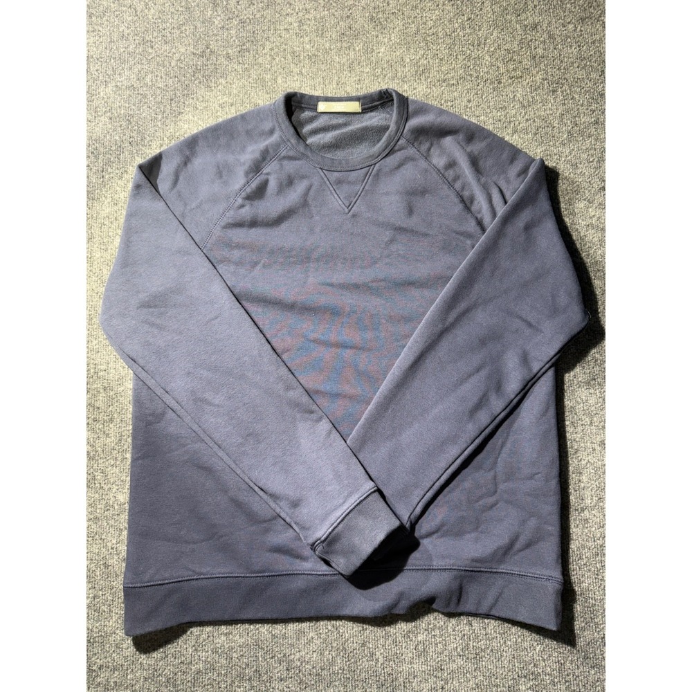 Members Mark French Terry Crewneck Sweatshirt Navy Blue Raglan Sleeve Mens Large